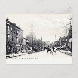 Postal Roseville, Newark, Nueva Jersey, Vintage