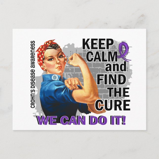 Postal Rosie Keep Calm Crohn's.png (Anverso)