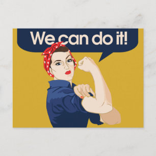 Postal Rosie Riveter Podemos hacerlo
