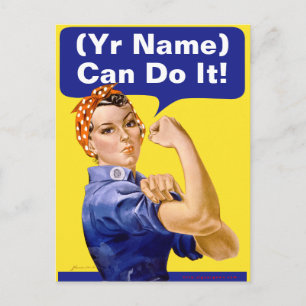 Postal Rosie Riveter "(______) ¡Puede Hacerlo!"