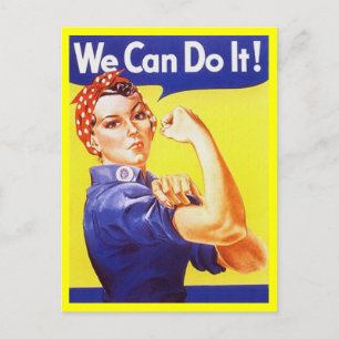 Postal Rosie the Riveter Patriótico Guerra de la S