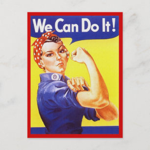 Postal Rosie the Riveter Patriótico Guerra de la S