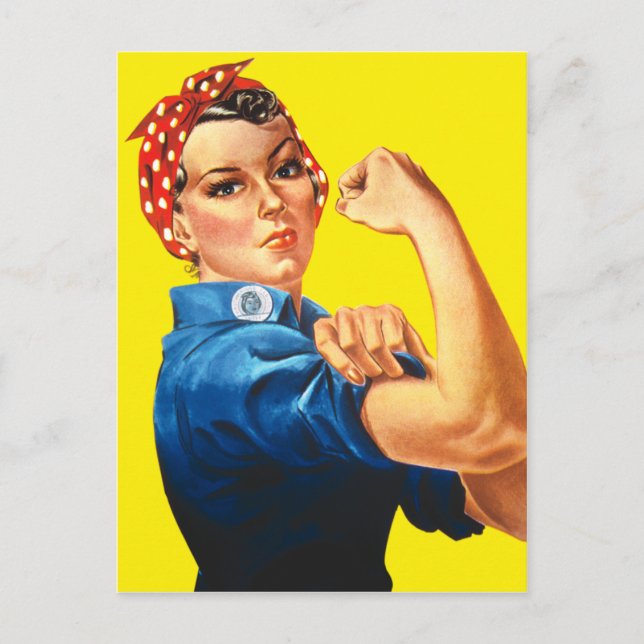 Postal Rosie the Riveter, ¡podemos hacerlo! (Anverso)