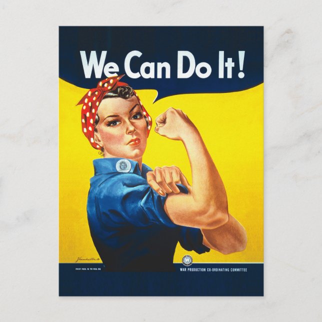Postal Rosie the Riveter - "¡Podemos hacerlo!" (Anverso)