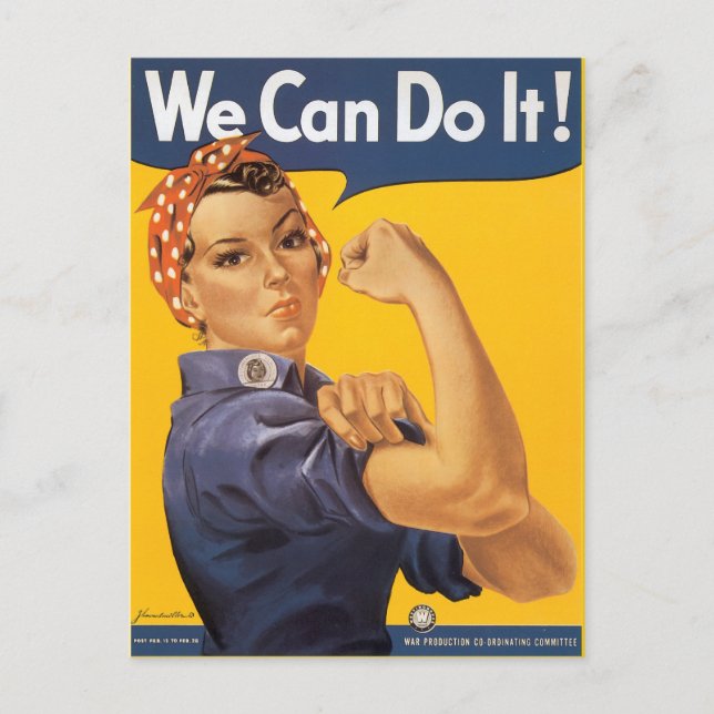 Postal Rosie the Riveter "Podemos hacerlo" (Anverso)