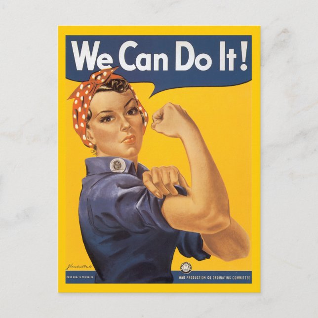 Postal Rosie The Riveter Postcard (Anverso)