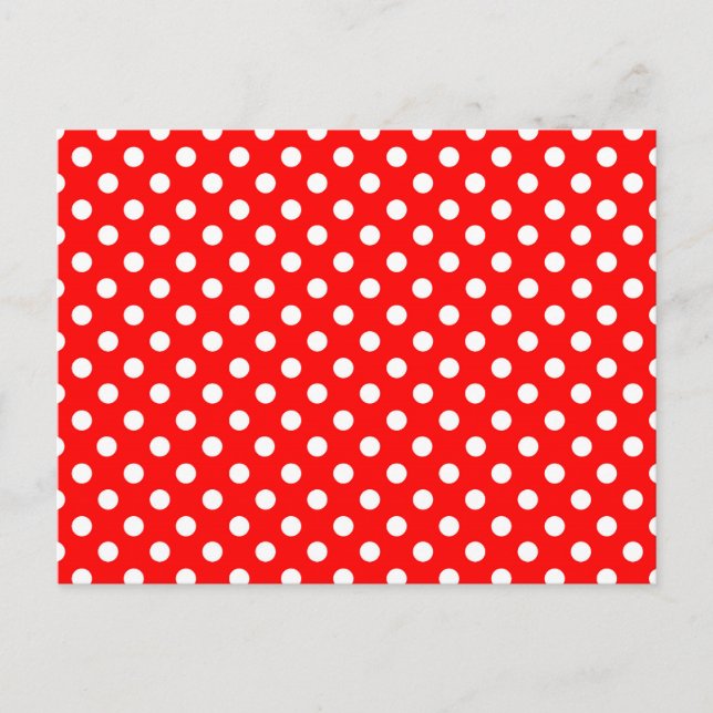 Postal Rosie The Riveter Style Fashion Polka Dots (Anverso)