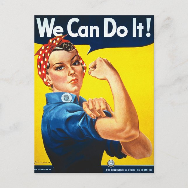 Postal Rosie the Riveter Vintage image (Anverso)