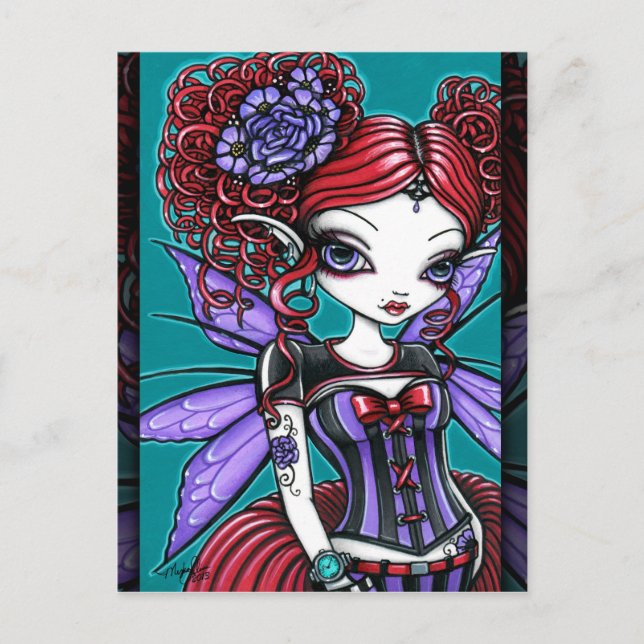 Postal Rosie Twinkle Pixie Rosa Tattoo Fairy Postcard (Anverso)