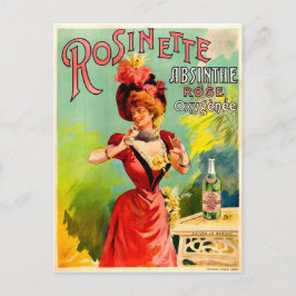 Postal Rosinette Absinthe Rosa Oxygénée Vintage Bella Art