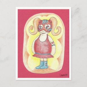 Postal Rosita Corazón Sangrante