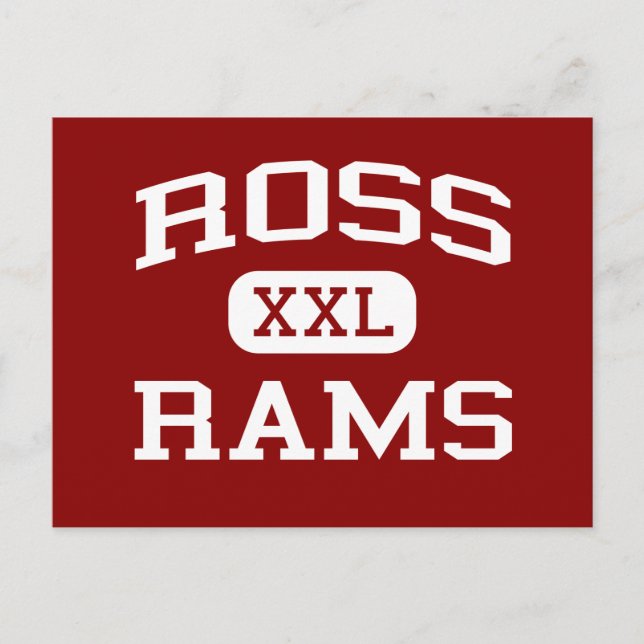 Postal Ross - Rams - Ross High School - Hamilton Ohio (Anverso)