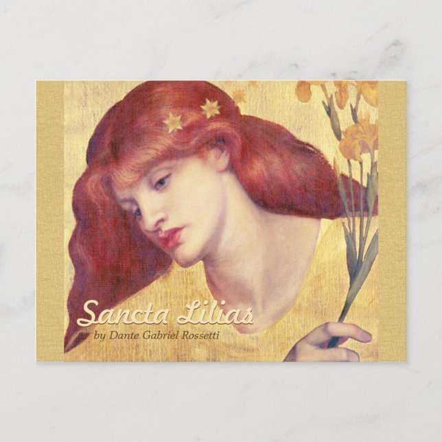 Postal Rossetti Sancta Lilias CC0657 (Anverso)