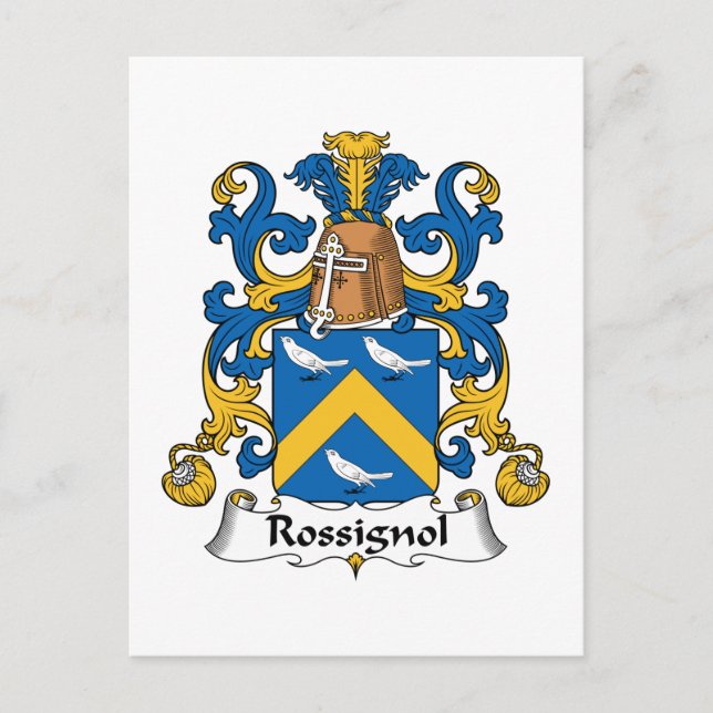 Postal Rossignol Family Crest (Anverso)