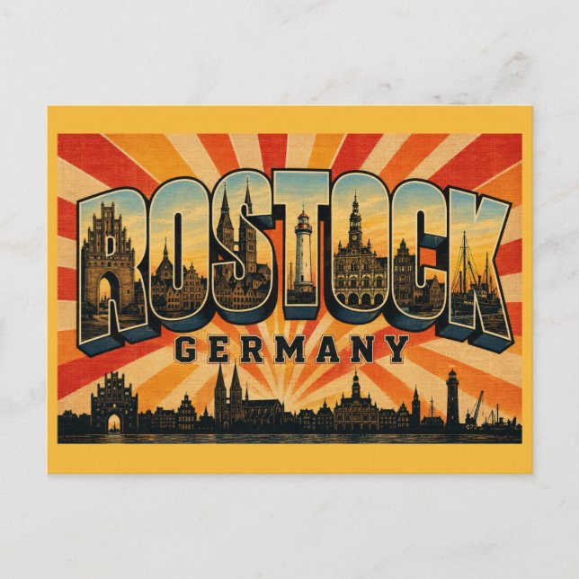 Postal Rostock Alemania Steintor (Anverso)