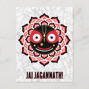 Postal Rostro de Lord Jagannath Chakra Deidad Hindú