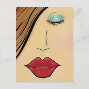 Postal Rostro de mujer