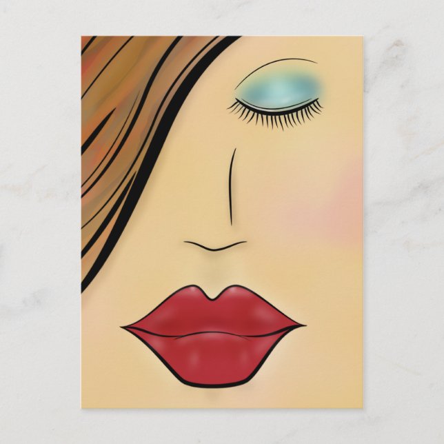 Postal Rostro de mujer (Anverso)