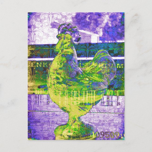 Postal Rostro de Vintage de vidrio 2 (Anverso)