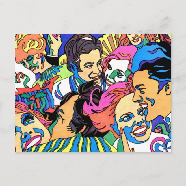 Postal Rostros de 1970 (Anverso)