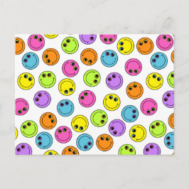 Postal Rostros de Emoji coloridos