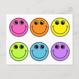 Postal Rostros de Emoji coloridos