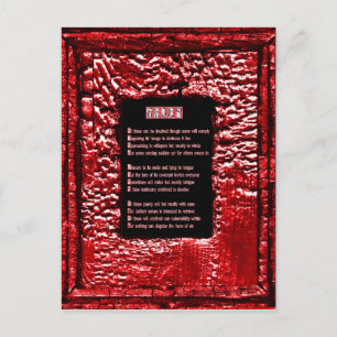 Postal Rostros de pecado