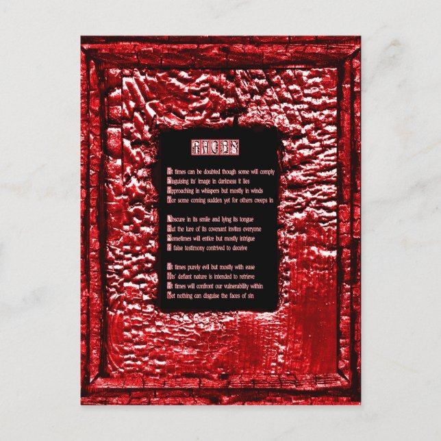 Postal Rostros de pecado (Anverso)