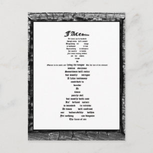 Postal Rostros de pecado