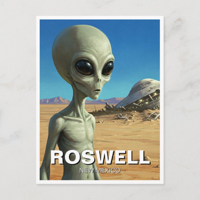 Postal Roswell Nuevo México Alien (Anverso)