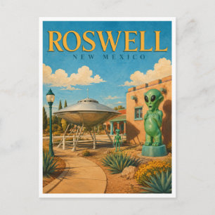 Postal Roswell Nuevo México Distrito Alien GeoSaga