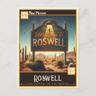 Postal Roswell, Nuevo México   Vintage