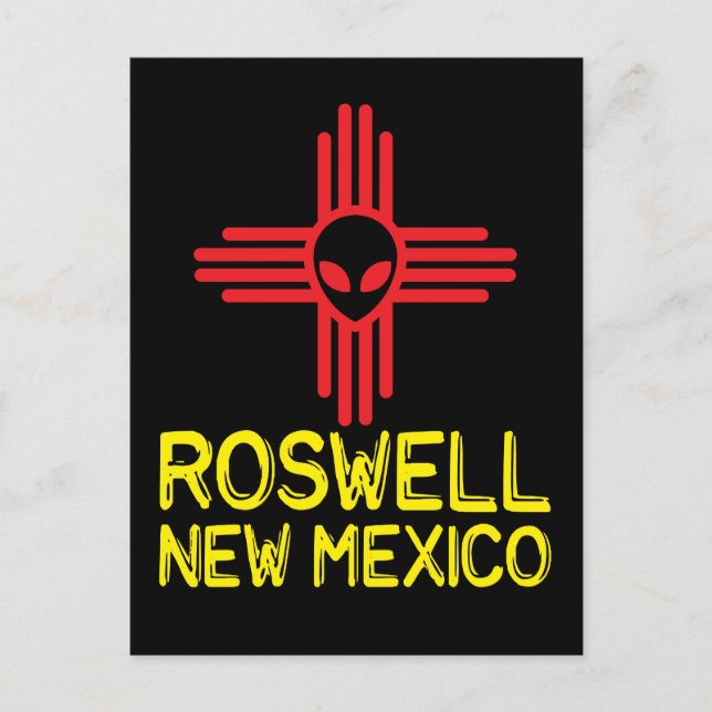 Postal Roswell Nuevo México Zia Alien Head (Anverso)