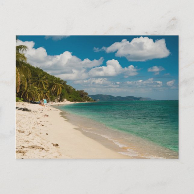 Postal Rotan Beach Honduras Retro Travel (Anverso)