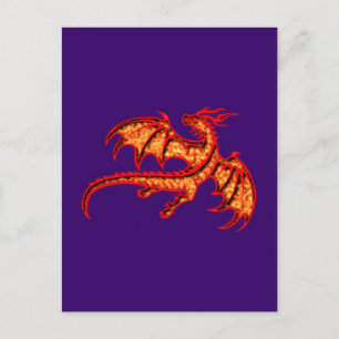 Postal roter Drache dragón rojo