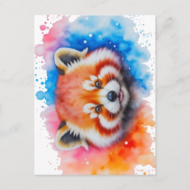 Postal Roter Panda cute (Anverso)