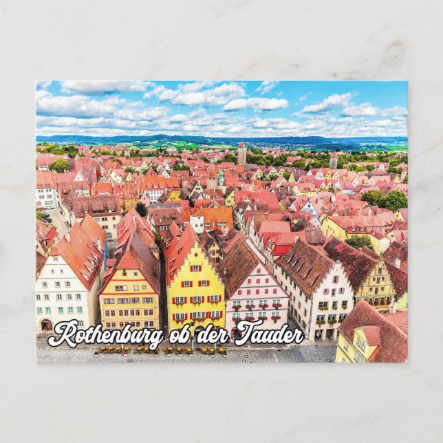 Postal Rothenburg ob der Tauber, Alemania (Anverso)