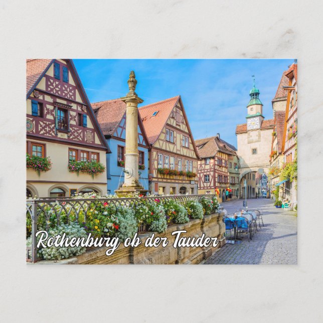 Postal Rothenburg ob der Tauber, Alemania (Anverso)