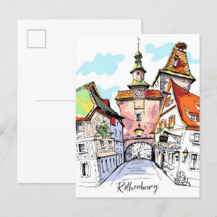 Postal Rothenburg ob der tauber Alemania Travel