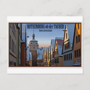 Postal Rothenburg od Tauber - Invierno de Weisserturm