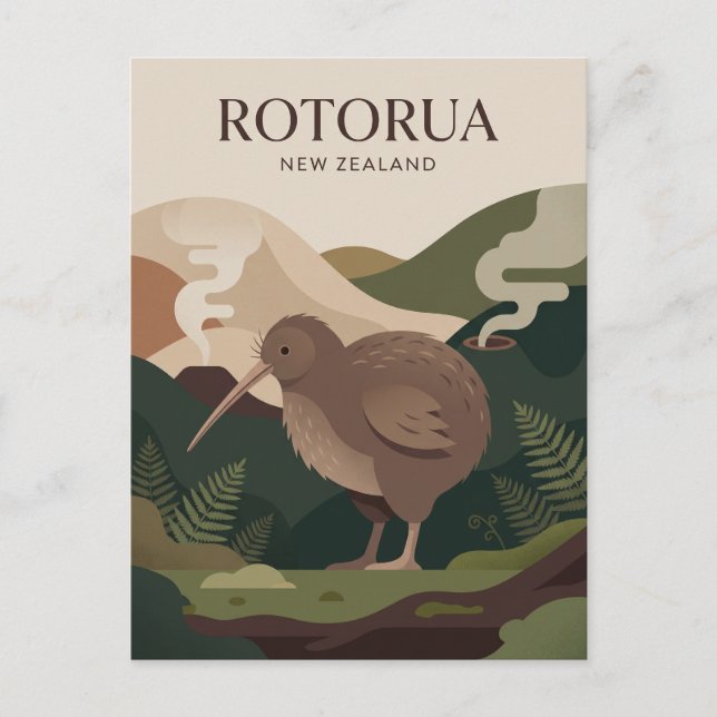 Postal Rotorua Nueva Zelanda (Anverso)