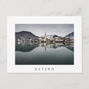 Postal Rottach-Egern en Tegernsee, Baviera en invierno