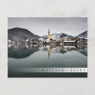 Postal Rottach-Egern en Tegernsee, Baviera en invierno