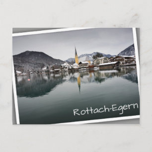 Postal Rottach-Egern en Tegernsee, Baviera en invierno