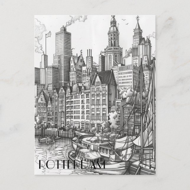 Postal Rotterdam, Países Bajos (Anverso)