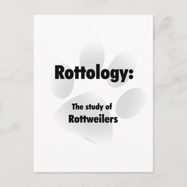 Postal Rottología; Estudio de los Rottweilers, Rottweiler (Anverso)