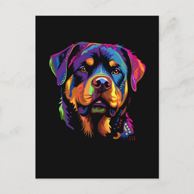 Postal Rottweiler Colorido (Anverso)