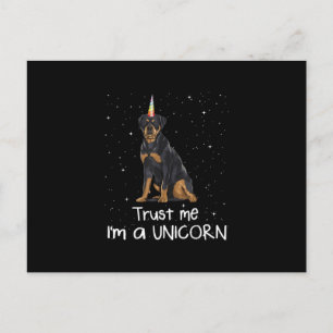 Postal Rottweiler Confía En Mí Un Perro Unicornio