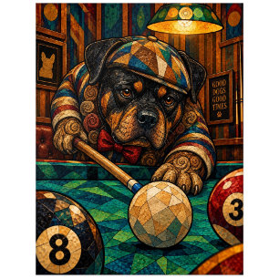 Postal Rottweiler, mosaico geométrico