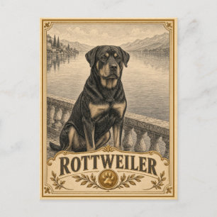 Postal Rottweiler, perro vintage de herencia